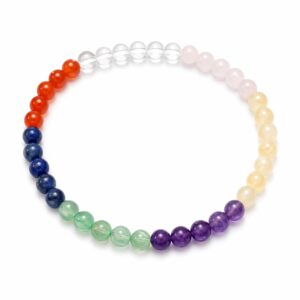 Bracelet boules 4MM - 7 chakras