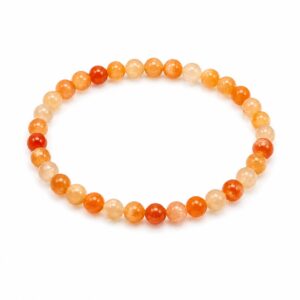 Bracelet boule 4mm - Aventurine orange