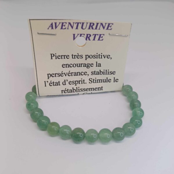 Bracelet boules enfant 6mm - Aventurine verte