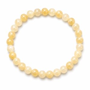 Bracelet boules 6 mm - Calcite orange
