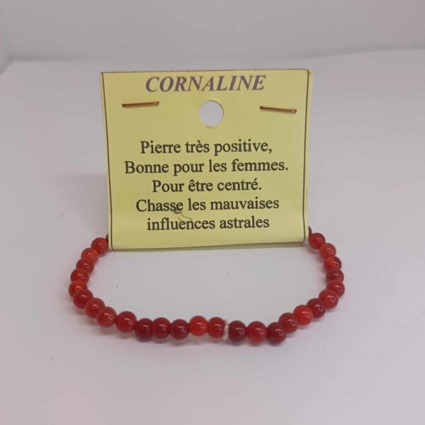 Bracelet boules enfant 4mm - Cornaline