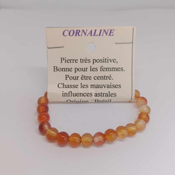 Bracelet boules enfant 6mm - Cornaline