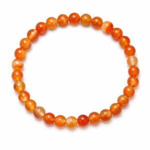 Bracelet boules 6mm - Cornaline