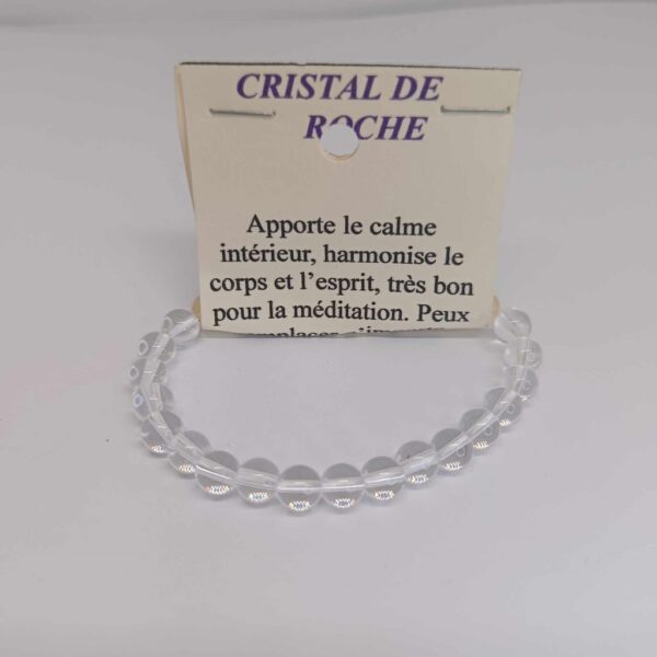 Bracelet boules enfant 6mm - Cristal de roche