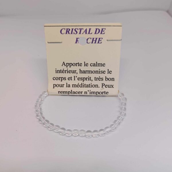 Bracelet boules enfant 4mm - Cristal de roche