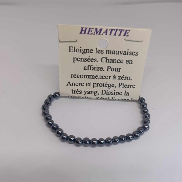 Bracelet boules enfant 4mm  - Hématite