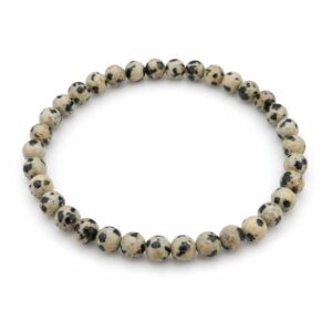 Bracelet boules 4mm - Jaspe dalmatien