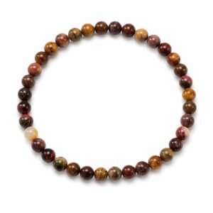 Bracelet boules 4mm - Jaspe océan, orbiculaire ou pierre de l'Atlantide