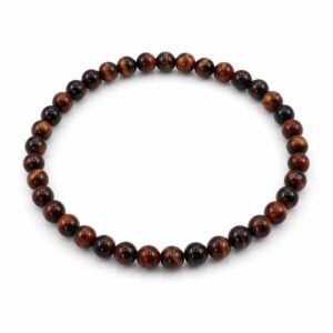 Bracelet boules 4mm - Œil de taureau