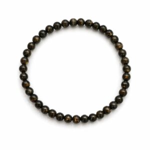 Bracelet boules 4mm - Obsidienne dorée ou pierre du sorcier
