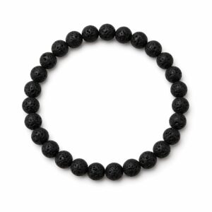 Bracelet boules 6mm - Pierre de lave