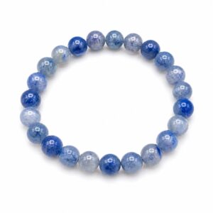 Bracelet boules 10mm - Quartz bleu