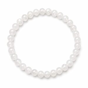 Bracelet boules 6mm - Quartz neige