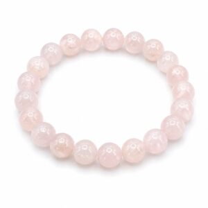 Bracelet boules 10mm - Quartz Rose