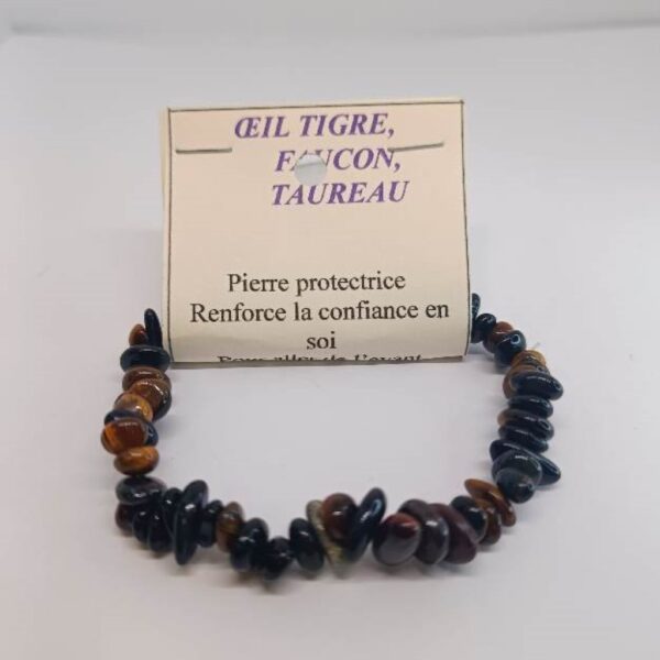 Bracelet baroque 3 yeux - Oeil de Taureau , tigre, faucon