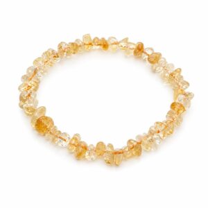 Bracelet baroque en citrine " Amethyste chauffée"