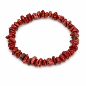 Bracelet baroque en jaspe rouge