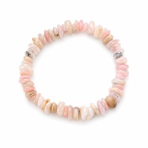 Bracelet baroque en Opale rose