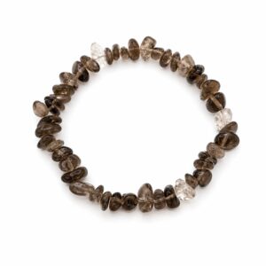Bracelet baroque en quartz fumé