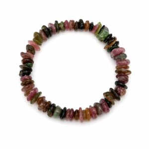 Bracelet baroque de Tourmaline verte - Noire - Rose