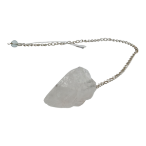 Pendule cristal de roche brute