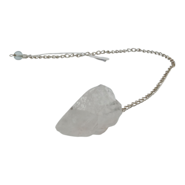 Pendule cristal de roche brute