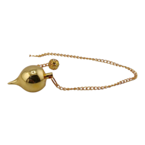 Pendule boule en métal doré