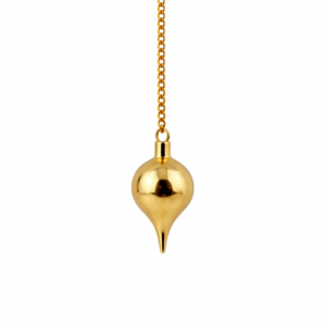 Pendule boule en métal doré