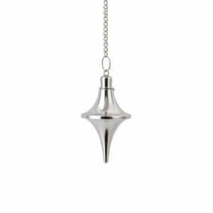 Pendule toupie métal couleur argentée