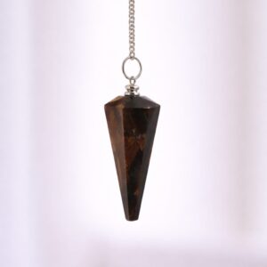 Pendule cône obsidienne œil de tigre